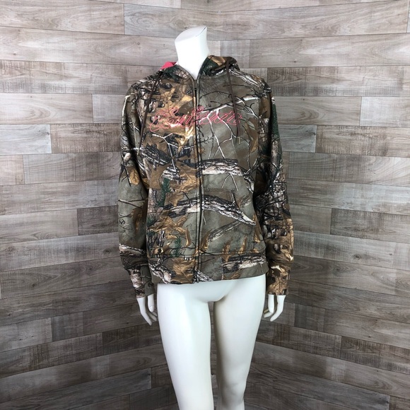 Carhartt Tops - Carhartt Camouflage Zip Up Hoodie Size Large